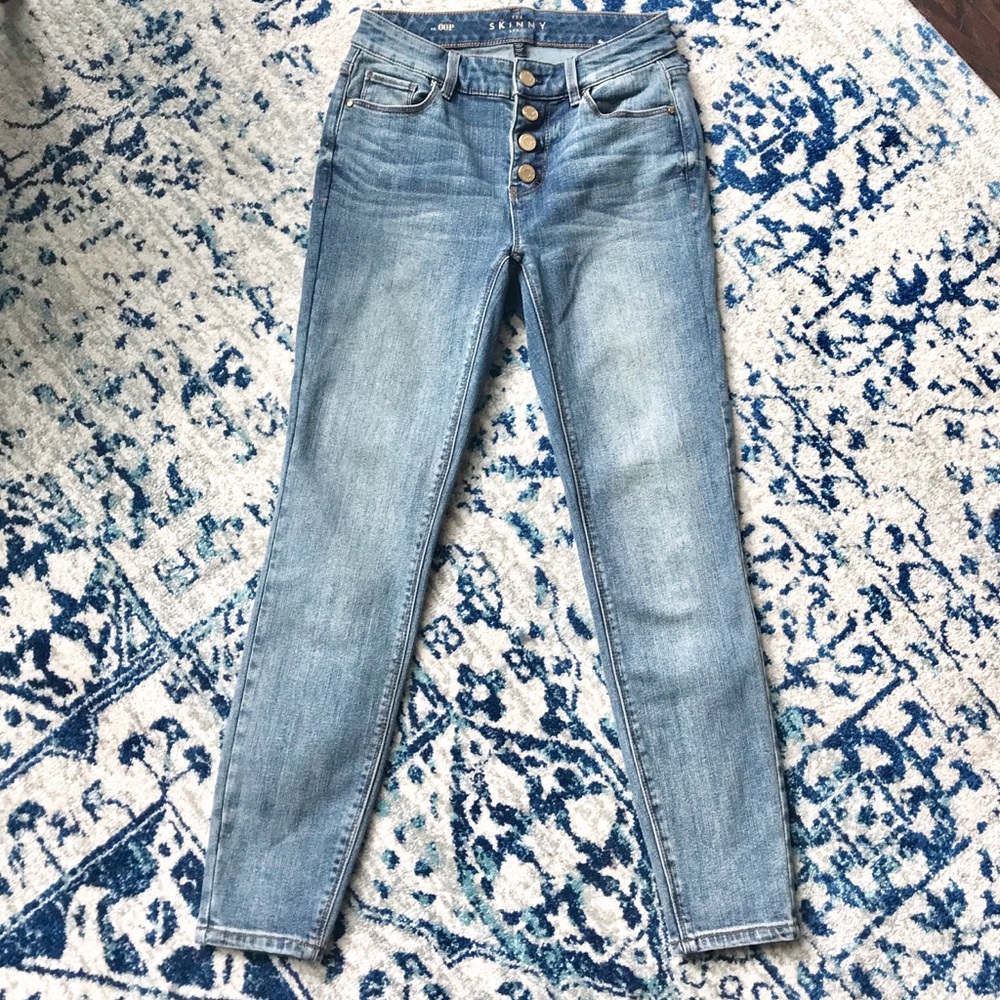 NWOT White Black Market Skinny Ankle Jeans - Picture 2 of 6